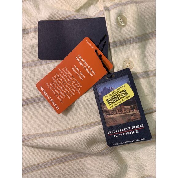 Roundtree & Yorke Heritage Collection XL Polo Shirt With Stripes - Picture 4 of 7